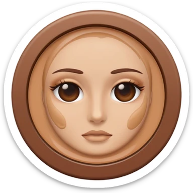 Brown makeup concealer sticker