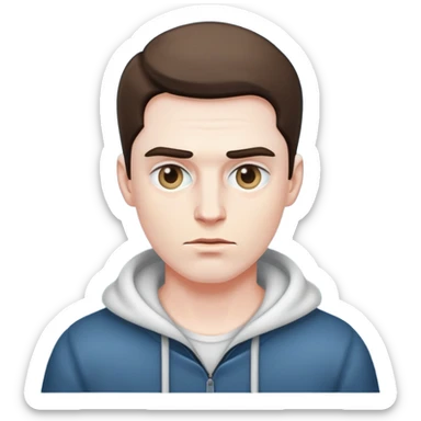 Cold man who is mogging sticker