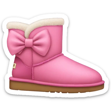 Pink UGG with a bow sticker