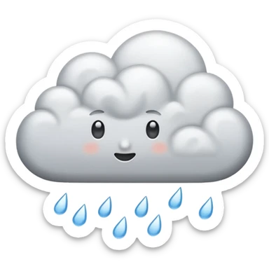 rainy white Cloud sticker