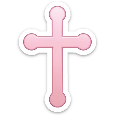 light pink cross  sticker