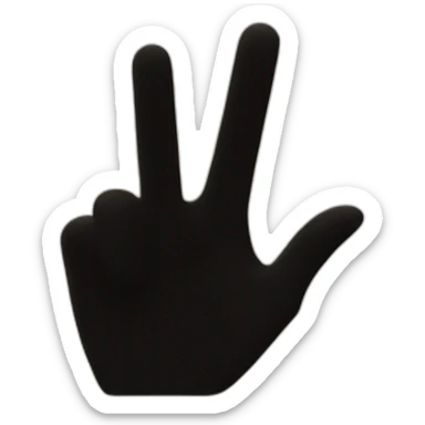 Fingers pointing towards a silhouette. sticker