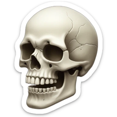 halloween skull hyperrealistic sticker