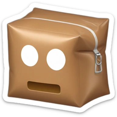 Brown__rectangular_parallelepiped_in_plastic_zip_bag sticker