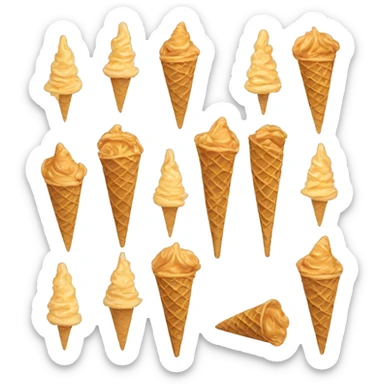 a waffle cone sticker