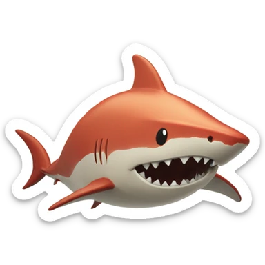 Man the shark backflip land on banana shield czech republic  sticker