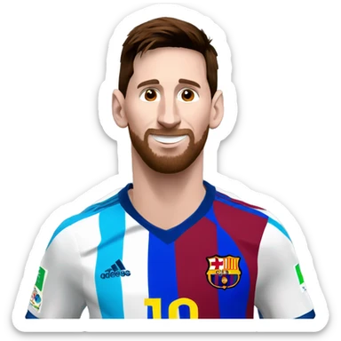 lionel messi with goat sticker