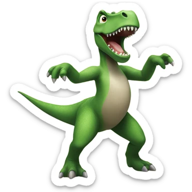 Dinosaur dancing sticker