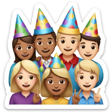 Create Happy & celebrating team faces sticker