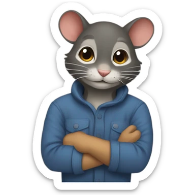 Raton laveur qui lave un chat sticker