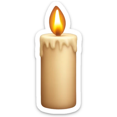 Beige asthetic candle  sticker