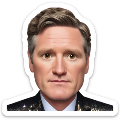 Keir Starmer covered in glitter sticker