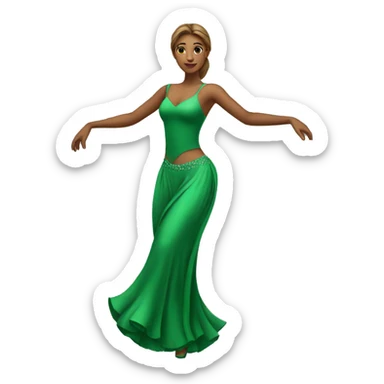woman dancing emoji ios redr dress sticker