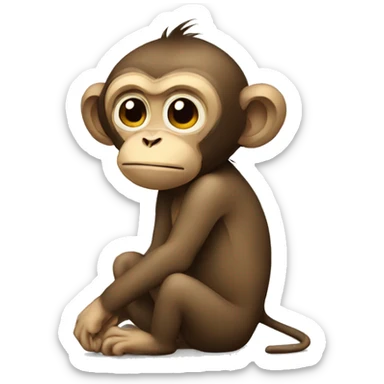 sad monkey sticker