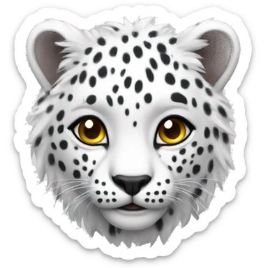 white leopa sticker