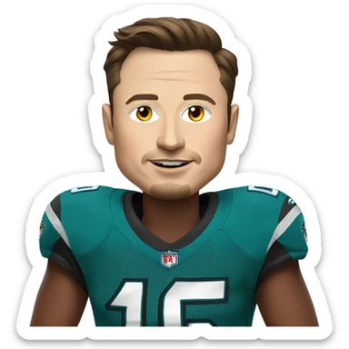 Elon musk in jaguars jersey sticker
