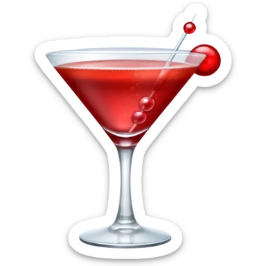 red martini with foam sticker