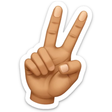 finger pointing towards sticker