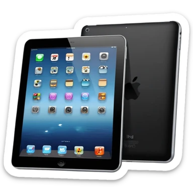 modern ipad with black screen sticker