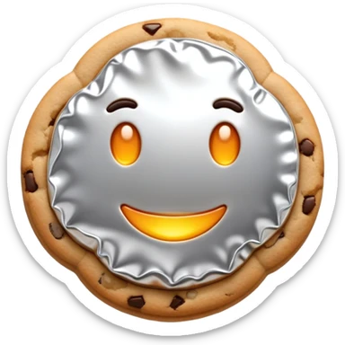 A cookie made of foil sticker