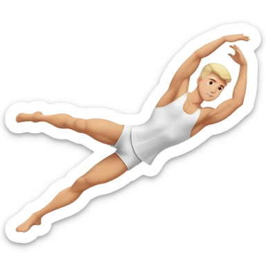 White male doing the full side ground splits  sticker