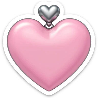 chrome hearts pastel pink heart sticker