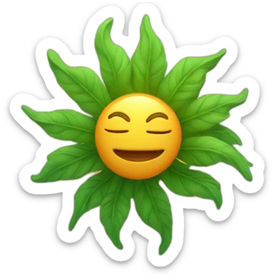Stoned sun sticker