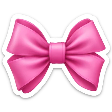 Pink bow sticker