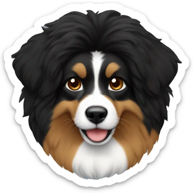 black tri color american-bollie-with-cropped-ears sticker