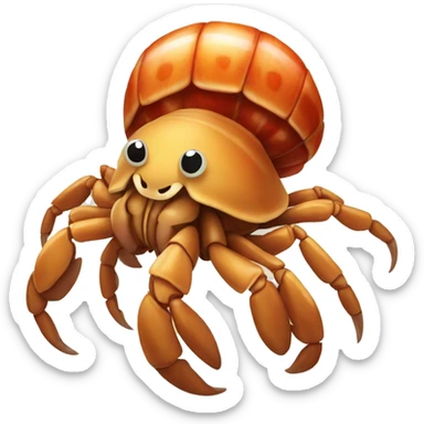 A cute hermit crab sticker