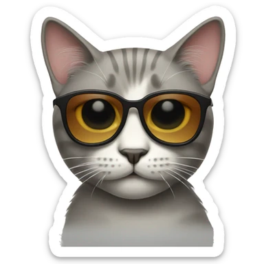 Cat with sunglasses sticker