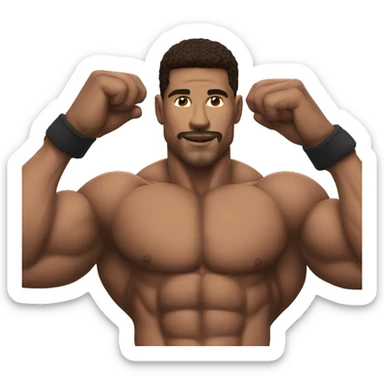 muscles on Michel B Jordan sticker