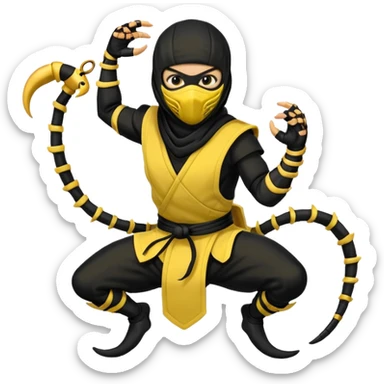 scorpion mortal kombat sticker