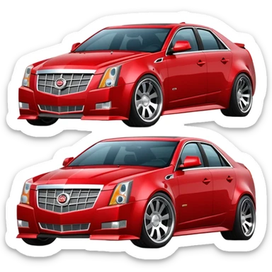 2009 red Cadillac CTS wide body sticker