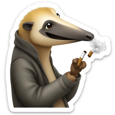 Anteater smoking  sticker