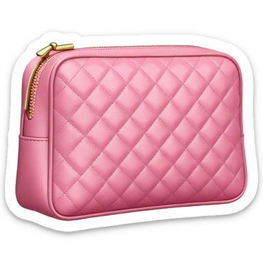 pink cosmetic bag sticker
