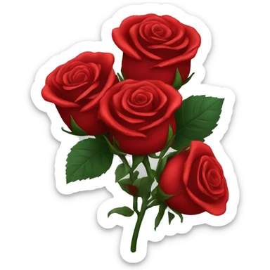 red roses with blood sticker