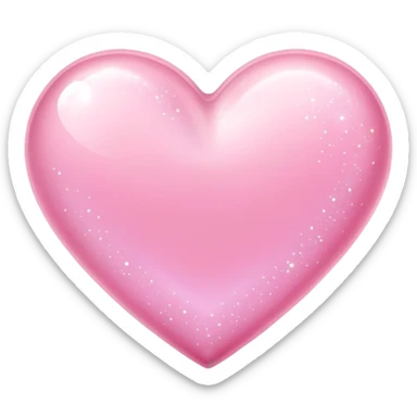 Sparkling pink pastel heart sticker
