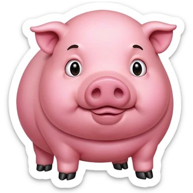 Fat piggy large sticker