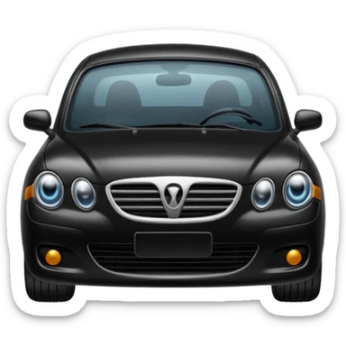 Make a car emoji and write "yakala yakalayabiliyosan" below it. sticker