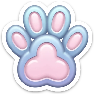 a very light pale pastel #ffbe8c pawprint sticker