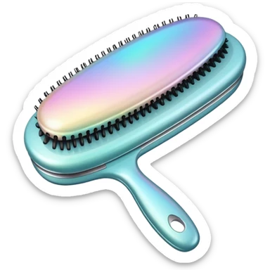 Iridescent hairbrush sticker