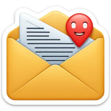 email inbox with unread messages, minimal sticker