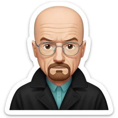Walter white in coat  sticker