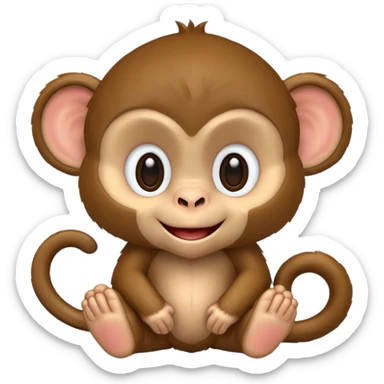 baby monkey emoji sticker