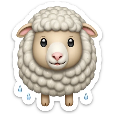 Mouton à la pluie sticker