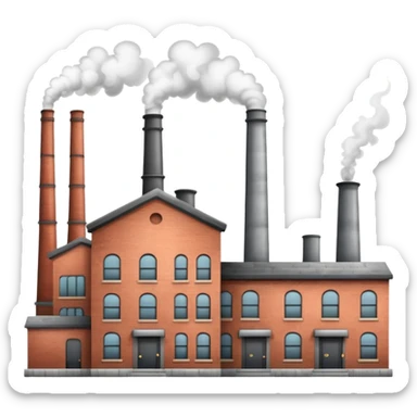 factory building with smokestacks sticker