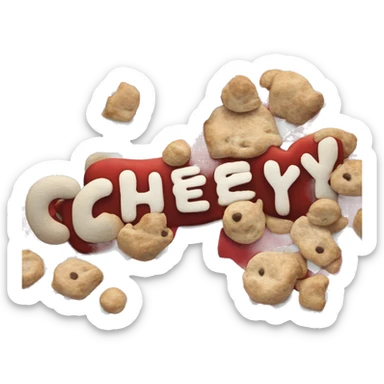 Bold text that says Cheeky Chewsday Innit in UK flag colors sticker