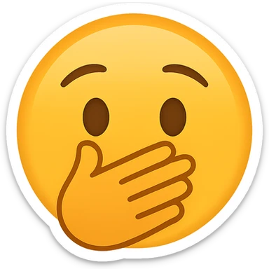 face with hand over mouth emoji sticker