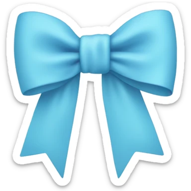 Light blue bow on light blue bow sticker